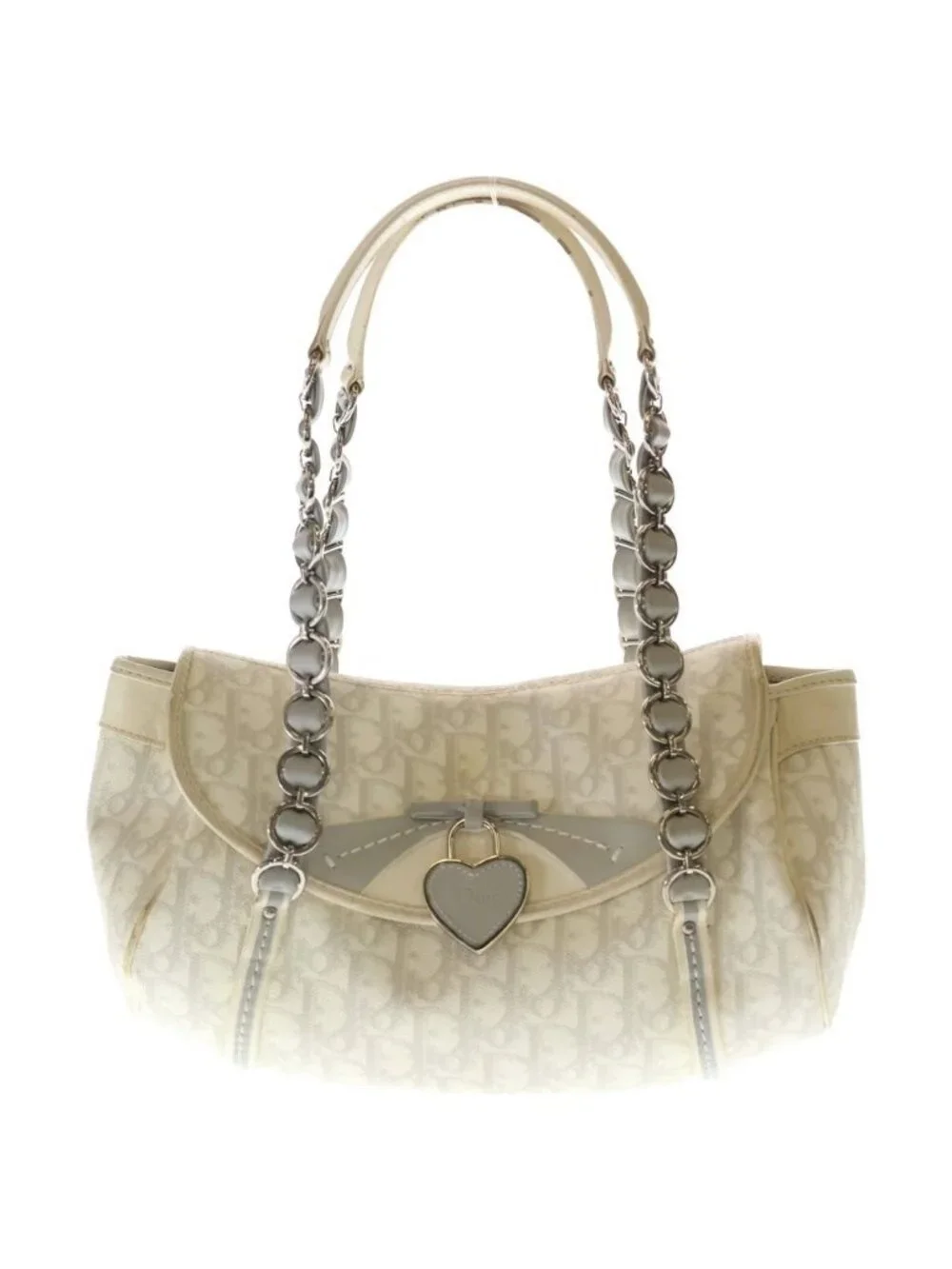 Dior Romantic Trotter Mini Chain Shoulder Bag White